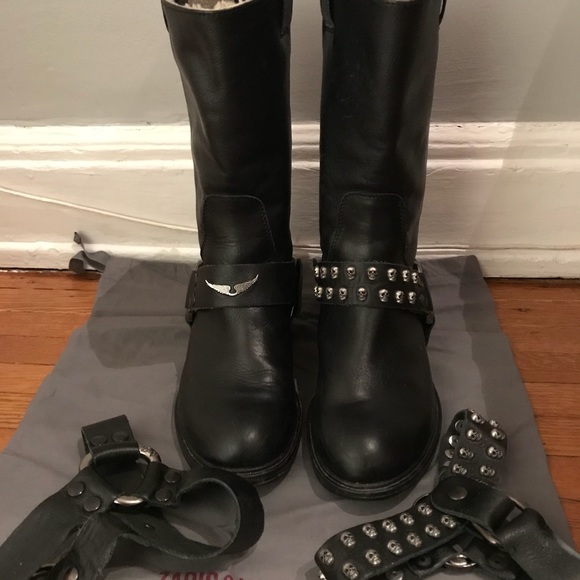 Zadig & Voltaire shearling-lined boots- 37 - Picture 3 of 8